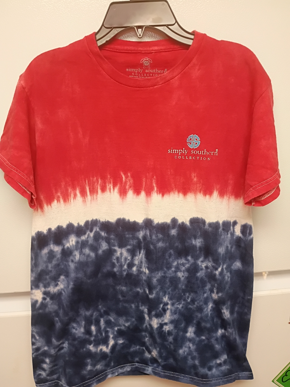 Simply Southern Red, White & Navy Tie-Dye Kids Tee